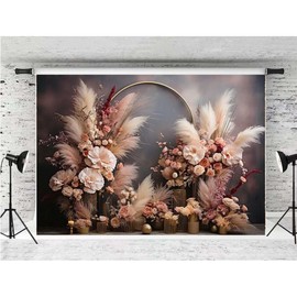 Retro Boho Flowers Window Photography Background Bohemian Room Backdrops Adult Birthday Wedding Maternity Portrait Decor Backdrop Photo Studio,8x6ft/96x72Inch