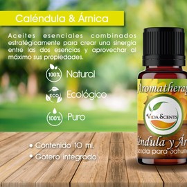 VIDA SCENTS | Aceite Esencial De 10ml 100% Puro Y Natural | Caléndula y Arnica