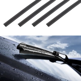 Pack of 4 80 cm Windscreen Wipers Rubber, Universal Car Wiper Rubber, Replacement Rubber Windscreen Wiper, Adjustable Windscreen Wiper, Compatible with All Windscreen Wipers Cutters