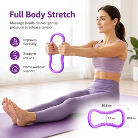 Pilates Ring for Home Workouts – Lightweight PP Yoga Stretch Circle for Core Training, Flexibility & Full-Body Exercise