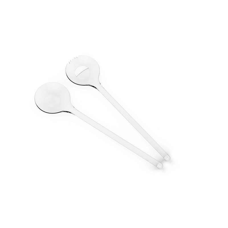 BIESSE CASA CLASSICA Biesse Casa Salad Servers, Plastic, Transparent, Plastic,