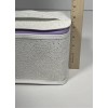 clinique make up bag white Silver glitter square Medium, Free