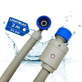 Lichtblau Aquastop Hose 2 m 2990 Connection Washing Machine Dishwasher I 3/4 Inch Angle/Straight Including Safety Valve and Dirt Strainer I Inlet Hose Universal Use