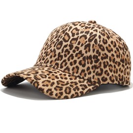 Yixda Baseball Cap, Unisex Sun Hat, Baseball Cap, Adjustable Outdoor Sun Protection Cap, Leopard Khaki, One Size Fits All