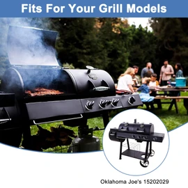 Grill Parts for Oklahoma Joes Longhorn Combo 3-Burner Charcoal Gas Smoker Grill 15202029, for Oklahoma Joe Grill Grates, for Oklahoma Joe Smoker Heat Deflector Baffle Plate, for Oklahoma Joe Burner