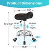 YEEZEE Saddle Stool Ergonomic- Comfortable Rolling Saddle Stool with Wide
