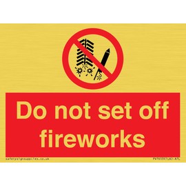 Do not set off fireworks Sign - 100x75mm - A7L