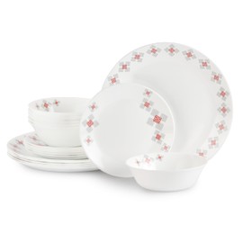 Cello Regal Dinnerware Set of 18 pieces, Service for 6, Chip & Scratch Resistant, Lightweight Round Plates and Bowls Set, Microwave & Dishwasher safe, Opalware Dinner Set, Block Buster