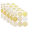 30 Sheet Decorative Gold Circle Envelope Seals - Self-Adhesive Universal