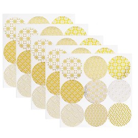 30 Sheet Decorative Gold Circle Envelope Seals - Self-Adhesive Universal Sealing Stickers for Gift Boxes and Labels