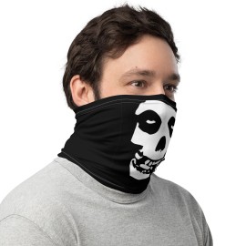 RedwoodRootsFinds Neck Gaiter SKULL Custom Design Black & White Face Mask Misfits Style Free Ship