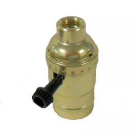 OFF/ON brass-plated lamp socket with large hole 1/4 IPS   TR-28X