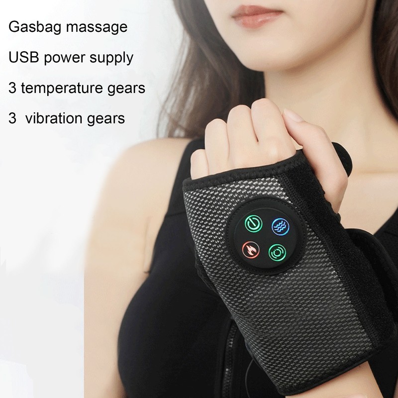 Wrist Massage Brace Hot Compress 3 Temperature Gears Relieve Pain