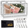 WEDAMER 2 Pack Bling License Plate Frames for Women, Sparkly