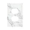 Duplex Receptacle Outlet Cover Wall Plate Covers White Gray Marble