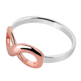 Two Tone Forever Love Infinity Rose Gold Vermeil .925 Sterling Silver Promise Ring (7)