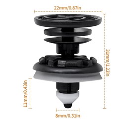Pack of 50 Mounting Clips, Door Trim Fastening Clips, Car Trim Clips, Plastic Car Mounting Clips for Most Models