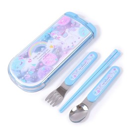 COLORFUL CANDY STYLE N5803570 Children's Cutlery, Pastry, Spoon, Fork, Lunch Goods, Trio Set, Unicorn Fantasy, Made in Japan, Girls