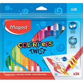 Maped Color'Peps Twist Colouring Crayons (Pack of 24)