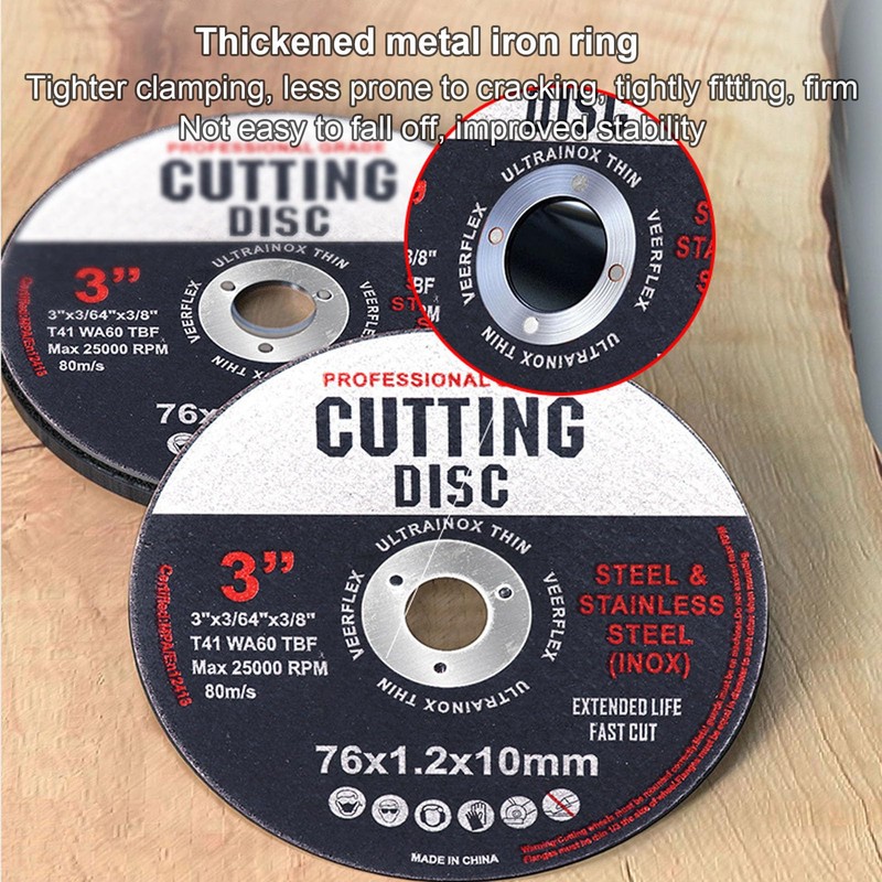 Pack of 12 Cutting Discs 76 mm, Cutting Discs, Grinding