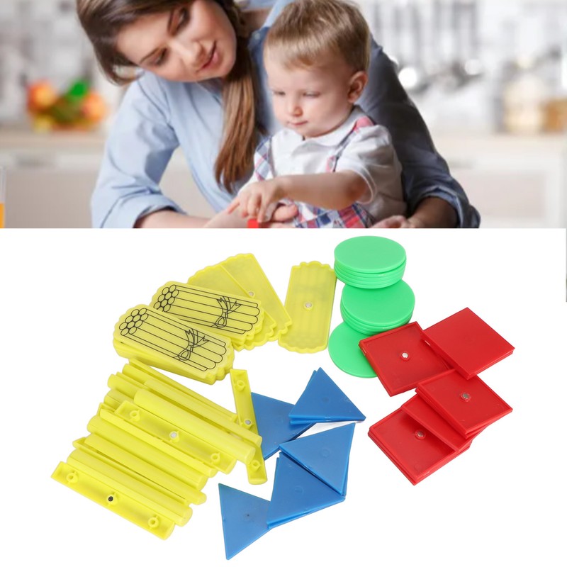 50PCS Magnetic Geometry Shapes Set Multifunctional Puzzle Educational Math Teaching