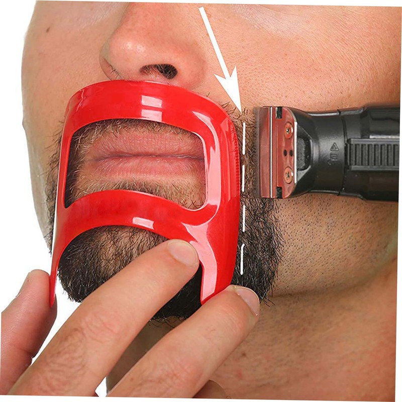 NOLITOY 2pcs Beard Modeling Ruler Shaving Template Men Beard Shaping