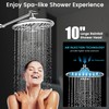 FEELSO 10" High Pressure Shower Head Combo with Handheld Spray,
