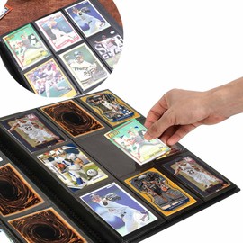 9 Pocket Trading Card Binder, Collection Card Album Sleeves for TCG, MTG, Yugioh, Trading card storage protection - 30 pages - Put up to 540 Cards (Black)
