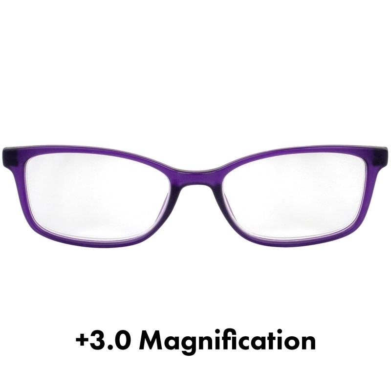 Birdz Eyewear BPA-Free Reading Glasses – Royal Purple Soft-Touch Frame,