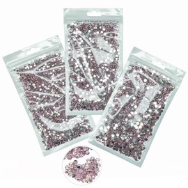 16000PCS Light Pink Crystal Resin Rhinestones for Crafting 3mm 4mm 5mm Flatback Stones Non-Hotfix Diamonds Crystals Gems Charms for Nails Face Eyes Makeup Tumblers Bottles DIY Crafts Clothes Sheos