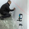 Högert Technik Professionelle, selbstnivellierende Kreuz- und Seiten-Wasserwaage, Arbeitsbereich: Radius bis