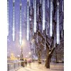 Flacchi White 10 Tube 240 LED Raindrop Meteor Shower Icicle