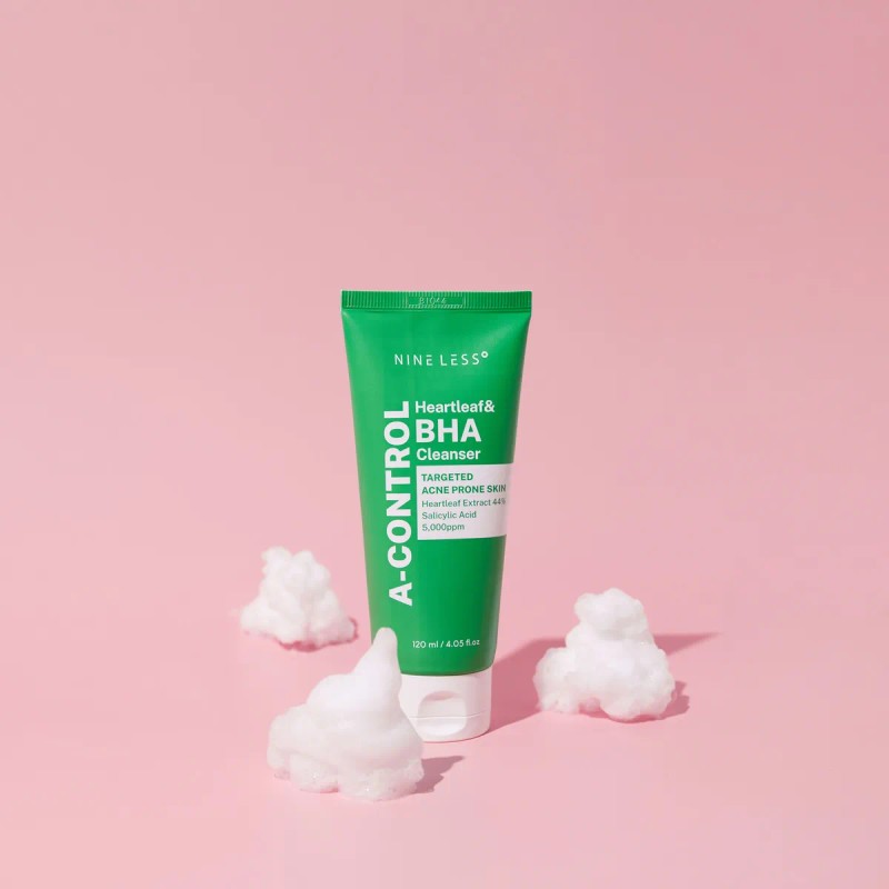 Nine Less Espuma Exfoliante A-control Heartleaf Bha 120ml Momento De