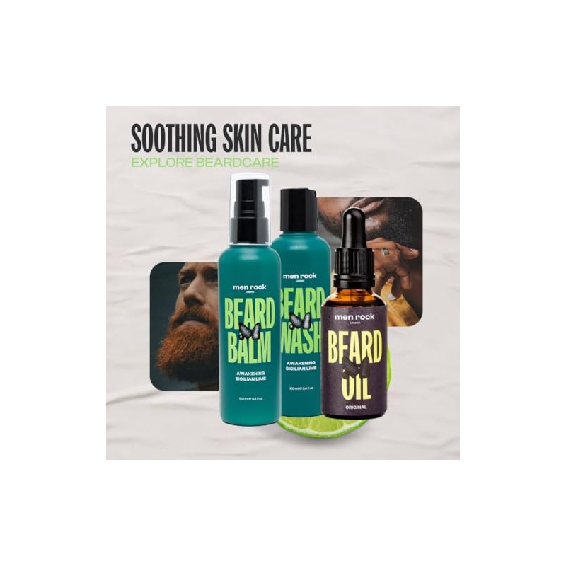 Men Rock Beardy Beloved Awakening Essential Beard Kit Lima Siciliana