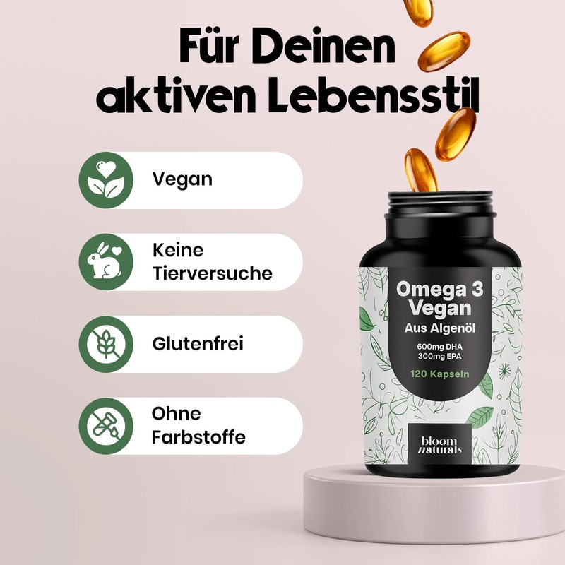 Omega 3 Capsules High Dose Vegan - 120 Capsules -