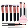 Professional Makeup Brush Set with Soft Fluffy Bristles for Foundation,