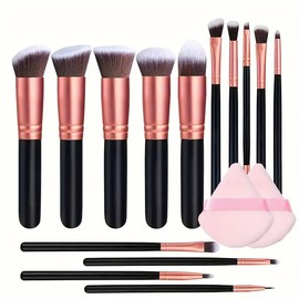 Professional Makeup Brush Set with Soft Fluffy Bristles for Foundation, Powder, Blush, Contour, Concealer, Eyeshadow and Blending