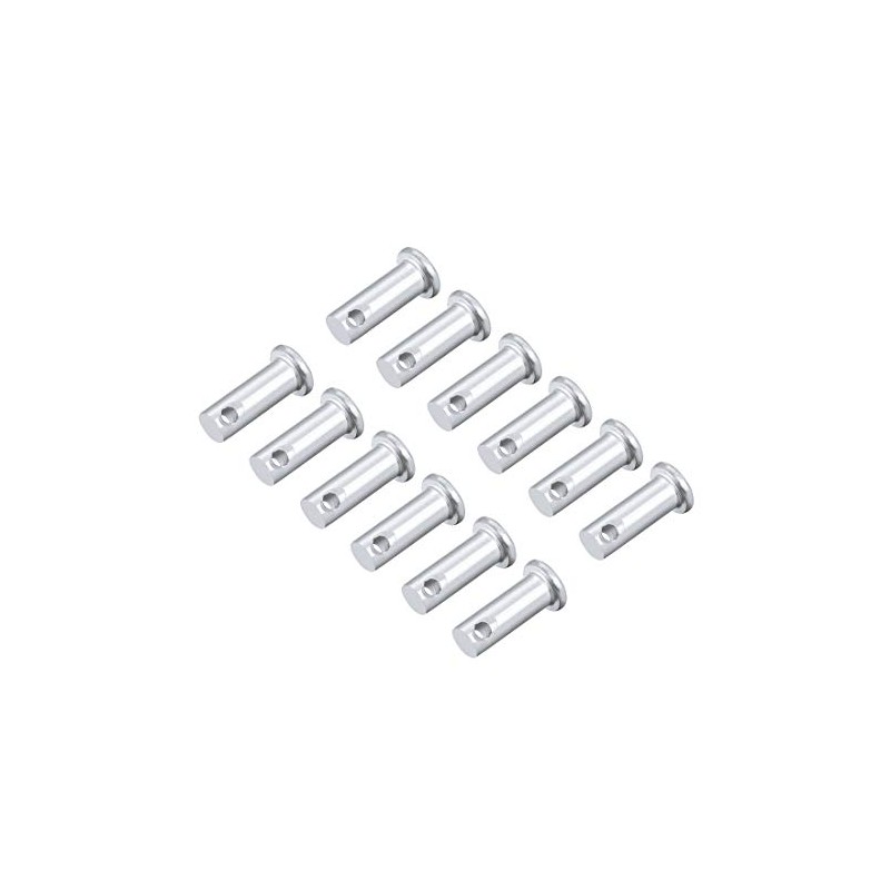 sourcing map Fork Bolts Single Hole Flat Head Round Bolts