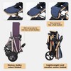 2 in 1 Baby Stroller Blue Newborn Stroller Foldable Convertible