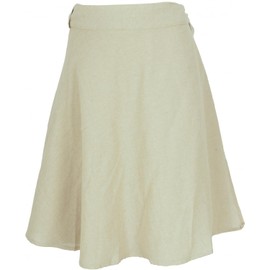 GURU SHOP Lightweight Wrap Skirt, Cotton Summer Skirt, Women, Green, Cotton, Size: One Size, Linen colour, Unit size