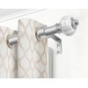 KAMANINA Silver Curtain Rod 32 to 58 Inch(2.6-4.8ft), 1 Inch