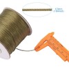 Cheriswelry 0.5mm Dark Khaki Polyester Cord with Spool for Jewellery