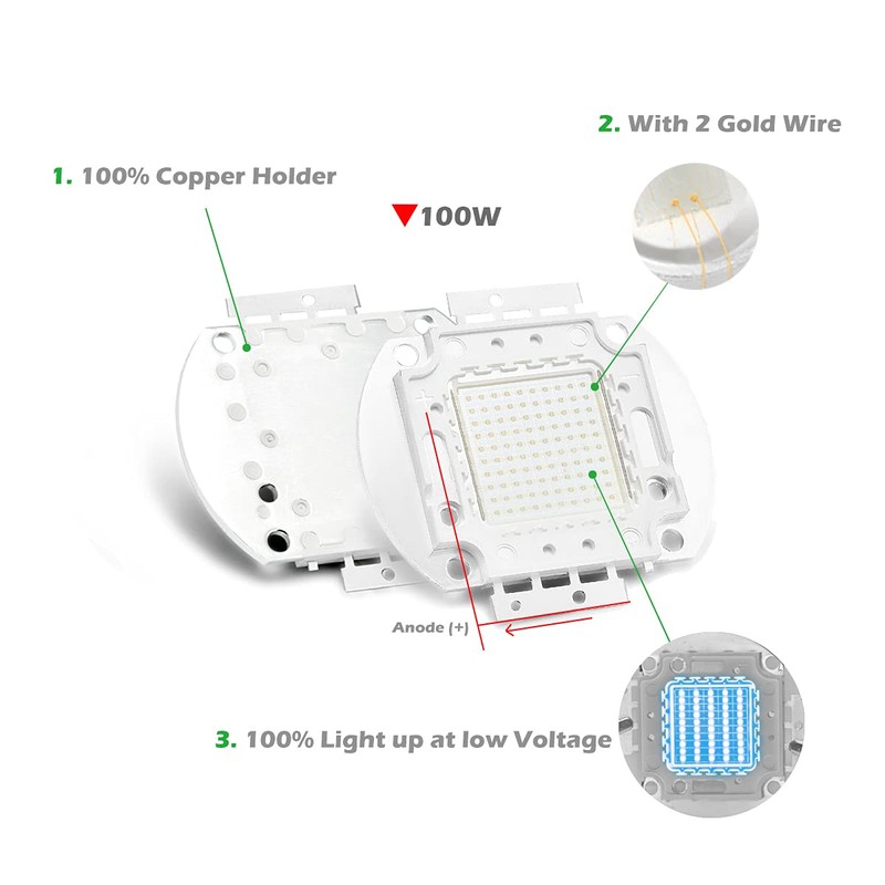 CHANZON High Power Led Chip 100W Blue (3000mA / DC