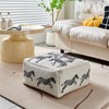 PmHaurient Pouf Ottoman Cover,No Filler Zebra Plush Cloth Foot Stool,