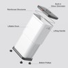 onlcuk Kitchen Trash Can with Wheels,Adjustable Capacity 20L to 45L