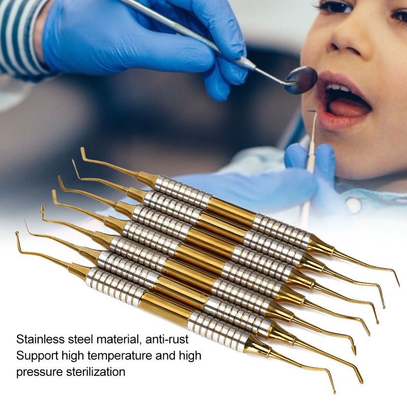 7pcs Dental Composite Resin Filling Spatula Stainless Steel Dental Instrument
