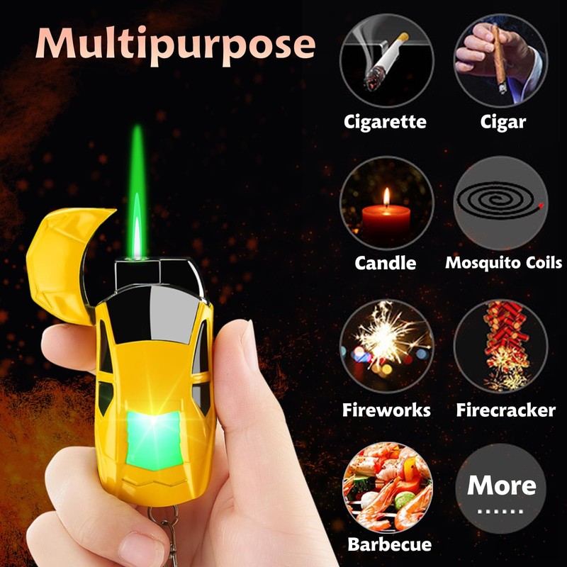 Torch Stylish Sports Car-Shaped Butane Lighter, Windproof with Adjustable Flame,
