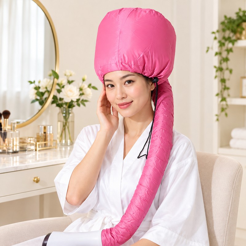 Reusable Hair Dryer Bonnet Cap for At-Home Hair Drying –