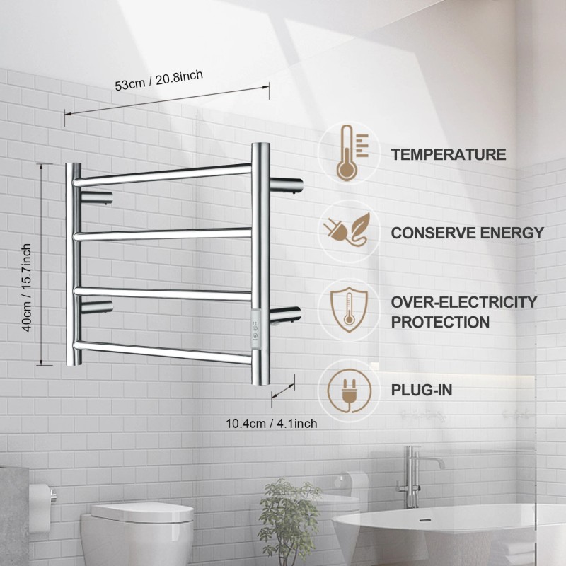 Premium Energy Efficient Warmth 4 Bar Wall Mounted Electric Heated