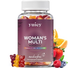 YUICY Dietary Supplement for Women - Multivitamin Complex - Extremely Delicious Multivitamin Gummies - Vegan Women Vitamins - Sugar-Free Multi Vitamins - Woman's Multi 60 Pieces